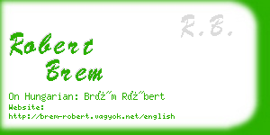 robert brem business card